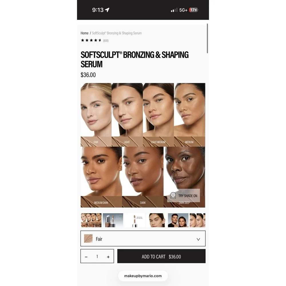 NIB: Makeup By Mario Softsculpt Bronzing & Shaping Serum in 